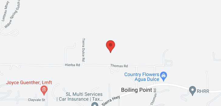 map of Thomas Rd/Wallace Agua Dulce, CA 93510